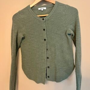 Madewell Halstead Cardigan Sweater in Sage Green - XXS